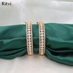 Divya Kundan Gold Screw Bangles