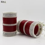 Ekantha Maroon Bridal Chura - Image 3