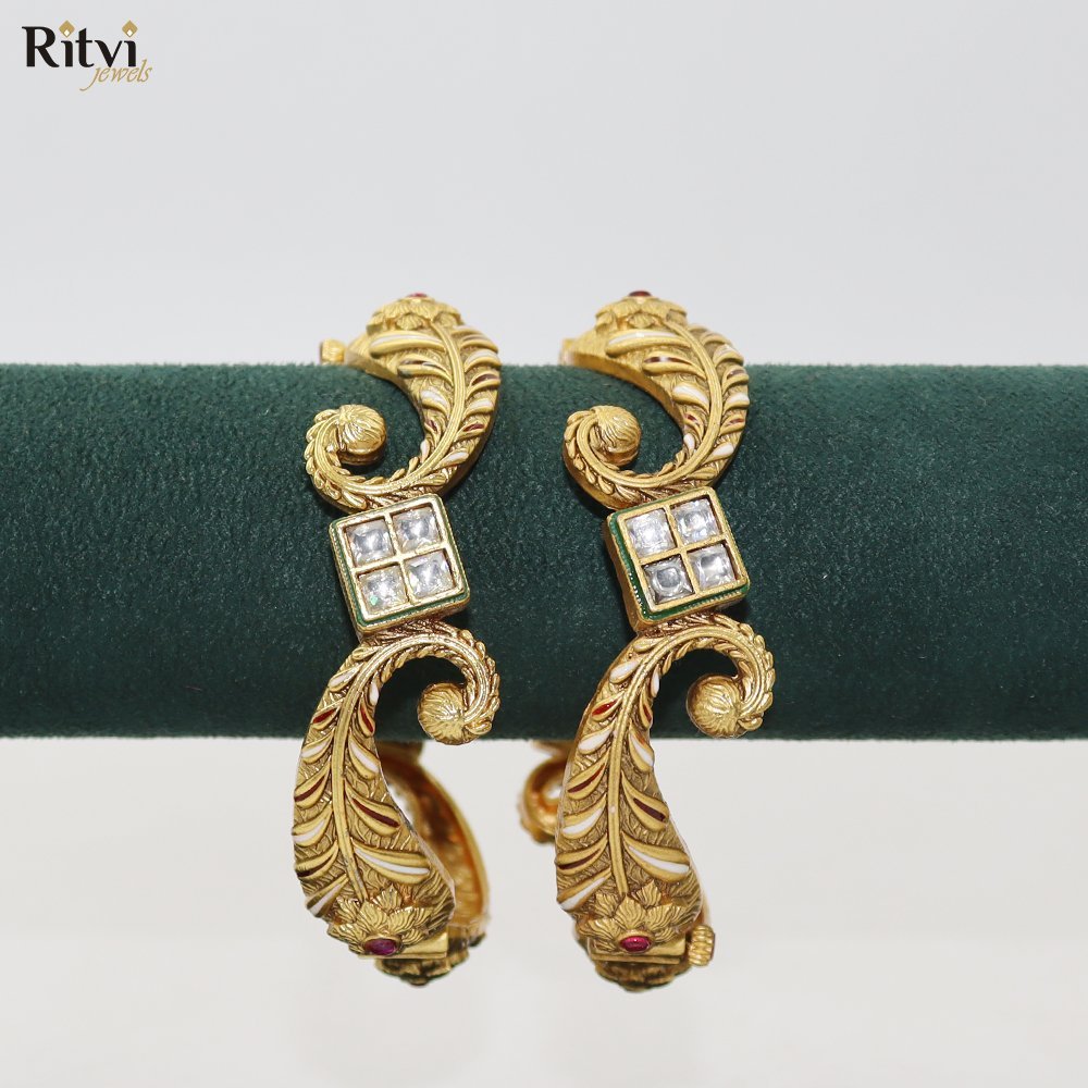 golden-bespoke-rajwada-1.jpg Golden Bespoke Rajwada Bangles - Image 1