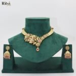 Ritvi Laveena Rajwada Gold Necklace Set