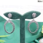 Shama Silver Oxidised Earrings - Image 2