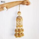 Ritvi Gold Plated Heavy Bridal Layered Kalira - Image 4