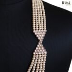 Ritvi Rose Gold Kundan Sherwani Mala - Image 2