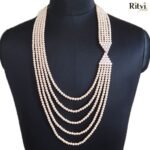 Ritvi Rose Gold Kundan Sherwani Mala
