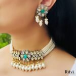 Sakshika Kundan Pearl Choker Set - Image 2