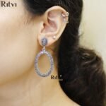 Shama Silver Oxidised Earrings - Image 3