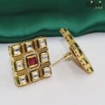 Regal Ruby Square Studs - Image 3