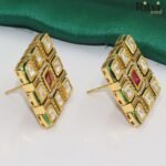 Regal Ruby Square Studs - Image 2