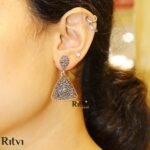 Vidhi Oxidised Earrings - Image 3