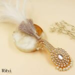 Triven Gold Finished Pearl Kundan Kalgi - Image 4