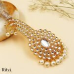 Triven Gold Finished Pearl Kundan Kalgi - Image 2