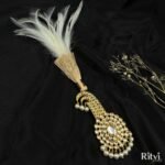 Triven Gold Finished Pearl Kundan Kalgi