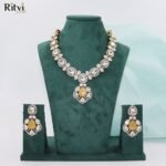 Yami Kundan AD Necklace Set - Image 2