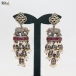  Myra Ruby Elephant Earrings