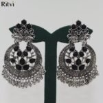 Oxidised Regal Bloom Chandbalis